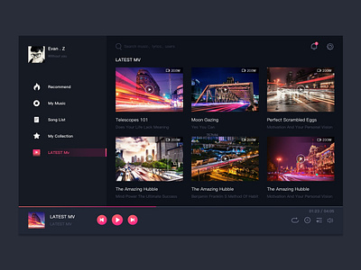 Music video ui