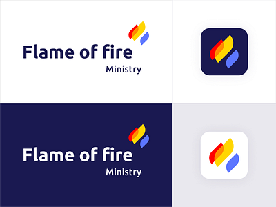 Flame of fire - Logo Design brand identity design branding christian clean fire flame identity logo logotype mark ministry seattle type typography