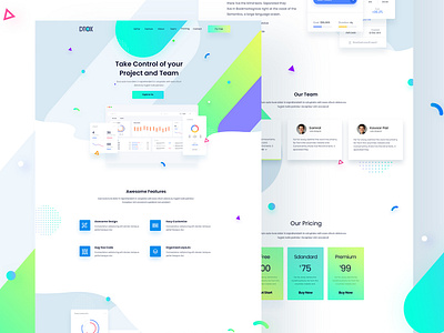 Dtox SAAS/App Landing page app landing template bootstrap clean design saas landing page ui ux website