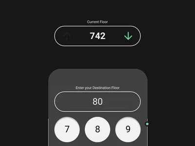 UI Elevator Navigation for 1000 Floor design elevator ui ui ux ui ux design ui design ux vector