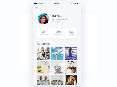 Profile UI design app design profile ui