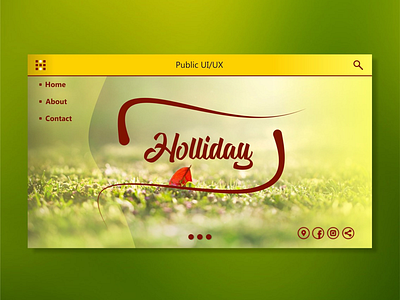 Example Concept Web - UI #5 app appdesign brend design designconcept flat holiday illustrator photosop simpledesign ui uidesigner ux web website