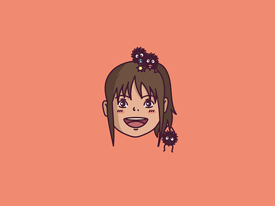 Chihiro (Sen) chihiro flat icon illustration illustrator line art milibu sen spirited away vector art