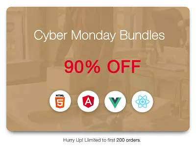 Cyber Monday admin dashboard angular cybermonday discount html 5 kit ui react.js vuejs