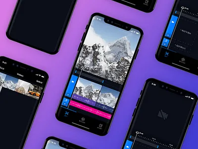 Video Editing App iphone app iphonex prototype ui ux video editing app