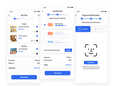 Payment Method apps apps design checkout credit card food app interaction interaction design mobile app payment payment app payment method ui ui ux ui design uiux ux ux design