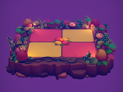 Botanic Land - Botabot botanics bright colorful cute design flower game art game desigm gradients indie game level stage