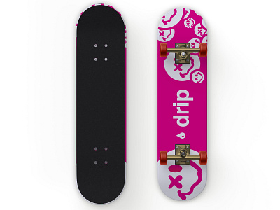 Drip Deck adobe xd branding cool drip graphic design gucci mane helvetica migos skate deck skate or die skateboard swiss design trap trap shit typography
