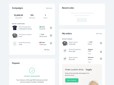 Dashboard Widgets activity feed bonfire dashboard dashboard ui loading state order list recent sales skeleton widgets