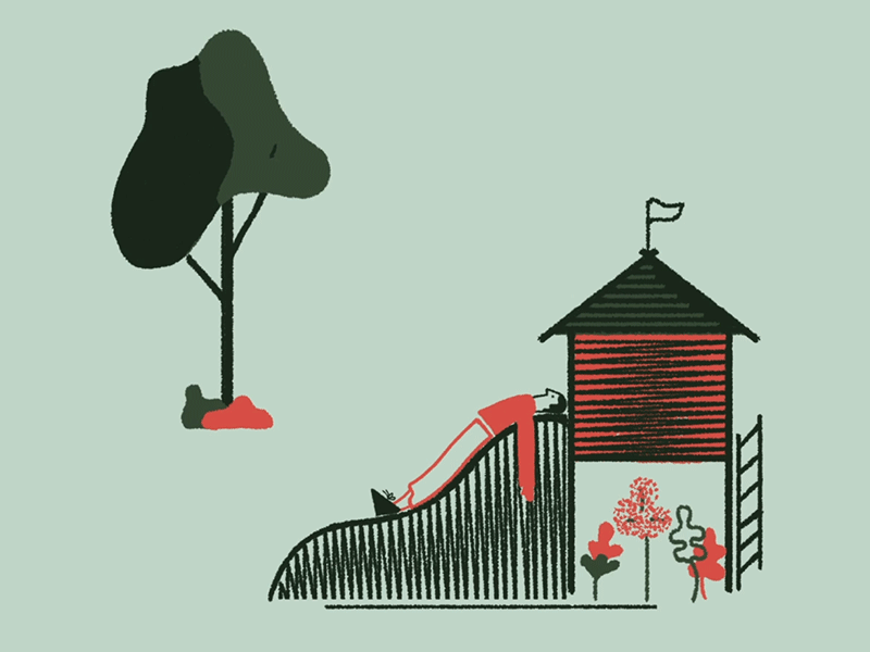 Tobogan aftereffects animation character illustration loop motion tobogan