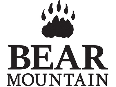 Bear Mountain Logo bear black black and white logo design graphic lodge logo mountain outdoors outdoors logo white