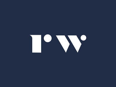 RW Logotype Concept - V1 agency blue illustration lettering logo logo design logotype logotype black white creative marketing minimal minimal branding web