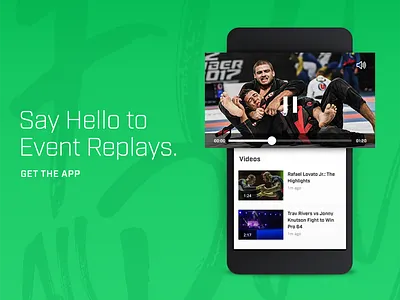 iOS Event Replays athlete campaign design email email campaign graphic graphic design grappling ios marketing mobile mobile app replay sports