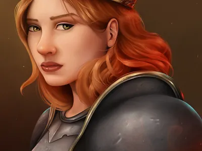 Amazon amazon armor artwork digital art fantasy art ginger girl character girl illustration green eyes illustration portrait portrait art redhead warrior