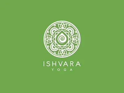 Ishvara Yoga best best design branding creative design fibonacci flat green illustration ishvara logo mandala mexican minimal mundomy pachamama vector yoga