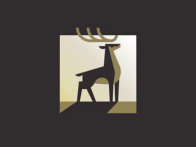 Sunset animal bucks deer illustration logo nature sunset