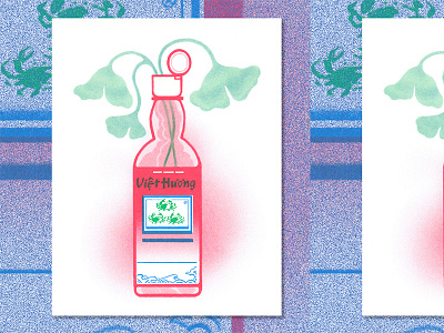 Fish Sauce - Riso Print design editorial fish sauce illustration risograph