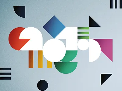 2019 TREND REPORT 2019 cover geometric numbers shapes trend report trends type typography