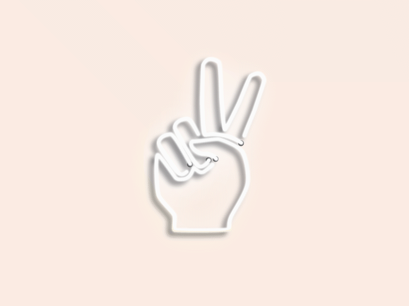 Peace Sign Gif after effects flashing gif motion graphics motion graphics. design neon neon lights peace sign