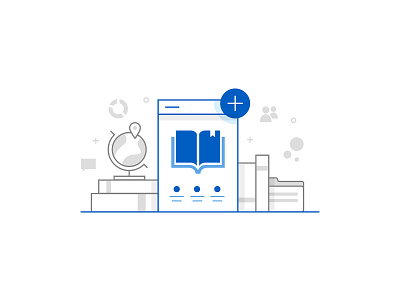 Logos Library bible data folder globe icon illustration library minimal ui