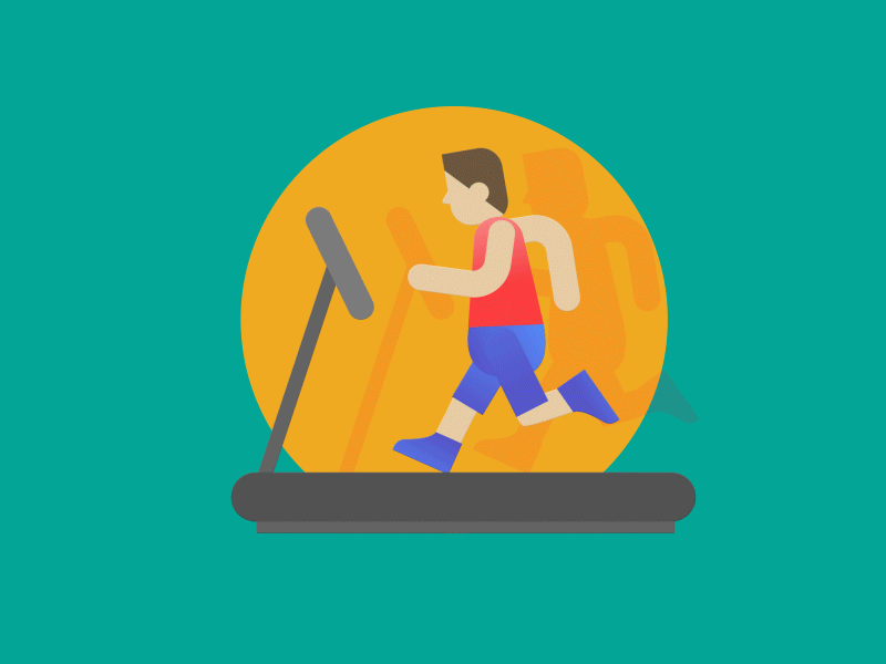 Man on treadmill adobeillustrator after effect after effects animation animation illustration motion animation motiongraphics vector