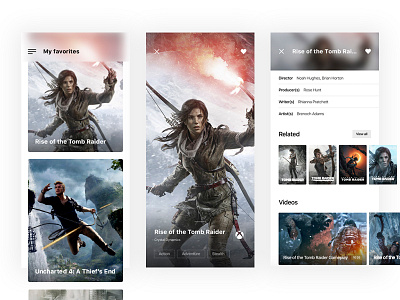 Games - Mobile App Design app app concept design game games interface layout mobile app mobile app design principle principle app prototype prototyping tomb raider ui uncharted videogame videogames