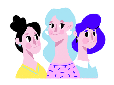 Friends character editorial flat illustration illustrator