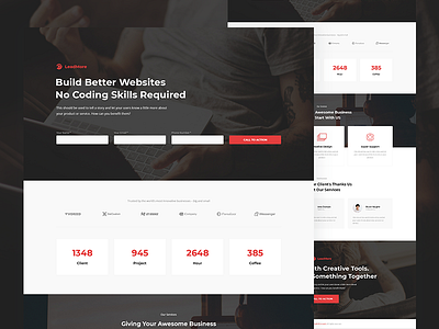 LeadMore - Lead Generation Landing Page Template conference crown debuts design ebook envato events gym illustrator landing landing page landingpage landscape law psd responsive themeforest travel unbounce web