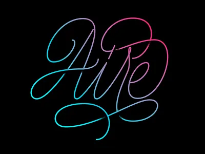 Aire air aire illustration lettering lettering art lettering artist monoline