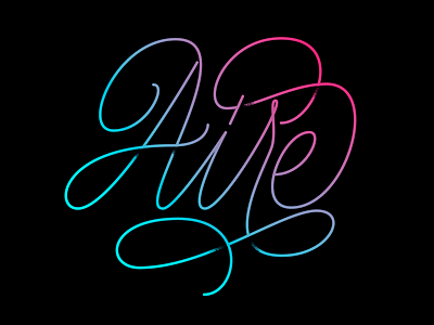 Aire air aire illustration lettering lettering art lettering artist monoline