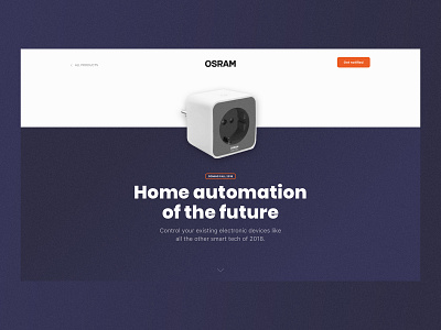 Daily UI Challenge #003 - Landing Page blue dailyui dailyui 003 dailyui challenge landing page orange smarthome typography ui ux