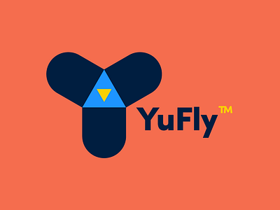 Race Team Logo - YuFly bold brand concept fly gaming icon identity lettering logo playstation race retro shape symbol typography vector