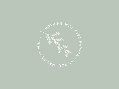 Nothing will ever happen like you imagine it will... circle clean graphic design hand drawn illustration illustrator john green minimalism nature paper towns quote vector