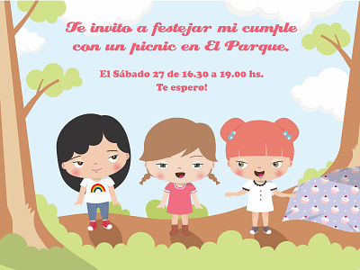 Invitacion Panchi art birthday birthday card character design illustration ilustración vector vector art