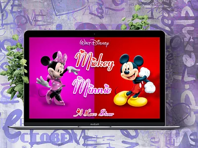 Mickey & Minnie design disney world graphic desgin illustration mickeymouse typography