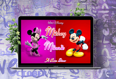 Mickey & Minnie design disney world graphic desgin illustration mickeymouse typography