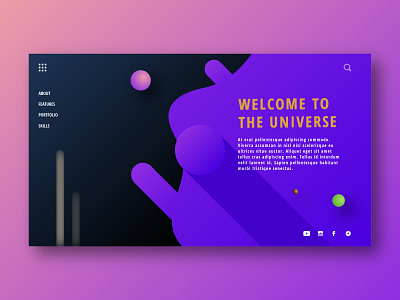 Welcome To The Universe design illustration web