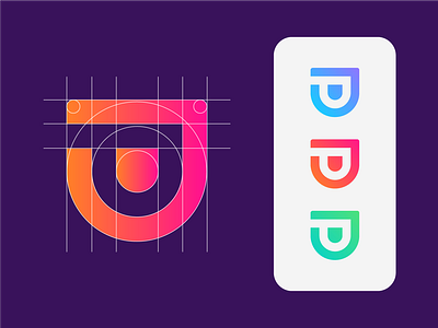 Preventum - Logo Grid branding clean corporate gradient grid grid construction grid logo icon identity letter logo logo design logo designer logotype p letter p logo shield shield logo symbol tech