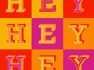Hey Hey Hey design illustration type typography vector