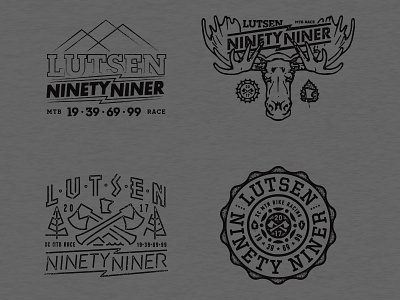 Lutsen NINETY NINER graphics bicycle bike cycling design illustration race t shirt