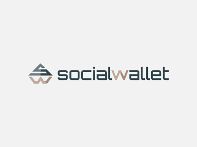 Social wallet Logo Design branding design hexagon ico logotype icon logo minimal typography