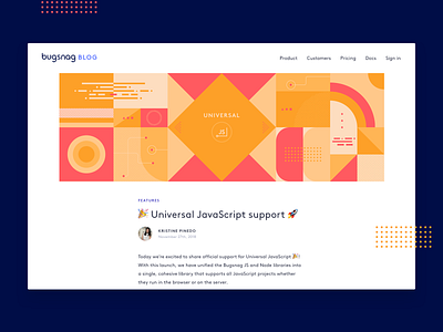 Universal JS header design abstract abstract design blog design geometric illustration javascript js shapes