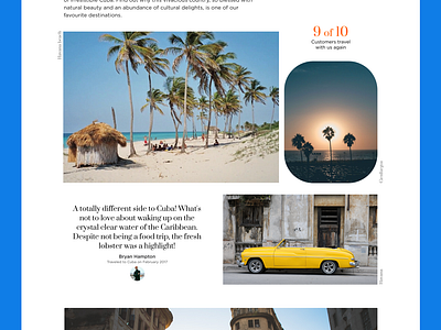 Yacht renting service 2d clean cuba grid grid design travel typography ui web design