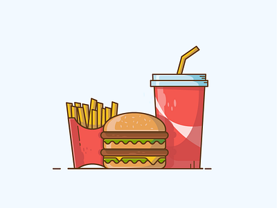 menu BigMac McDonald's big mac bigmac coca conception design fast food flat design food food and beverage fries graphic design illustration logo macdonald mcdo mcdonald mcdonalds restaurant soda vector