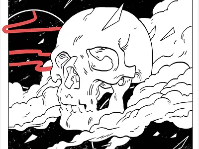 SMOKE & SKULL art comic design drawing illustration