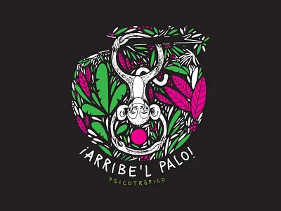 Arribe'l palo art character design colors design fullcolor illustration logo monkey nicaragua plant tropical vector