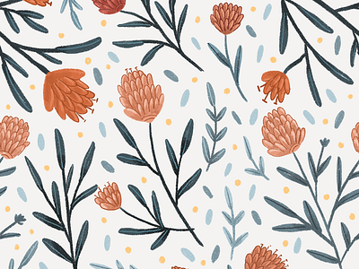 Floral pattern art artist design draw floral flower flowers illustration illustrator pattern pattern design plants seamless pattern textile design textile pattern