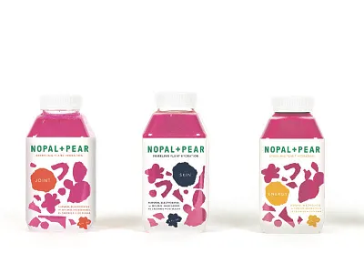 Nopal + Pear bottle bottle label cactus cut paper design drink nopal packaging pear shapes