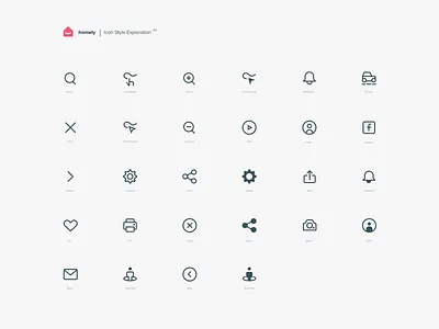 Homely - Iconography branding car homely icons identiy real estaste set