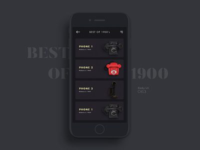 Daily UI #063 063 bestof dailyui
